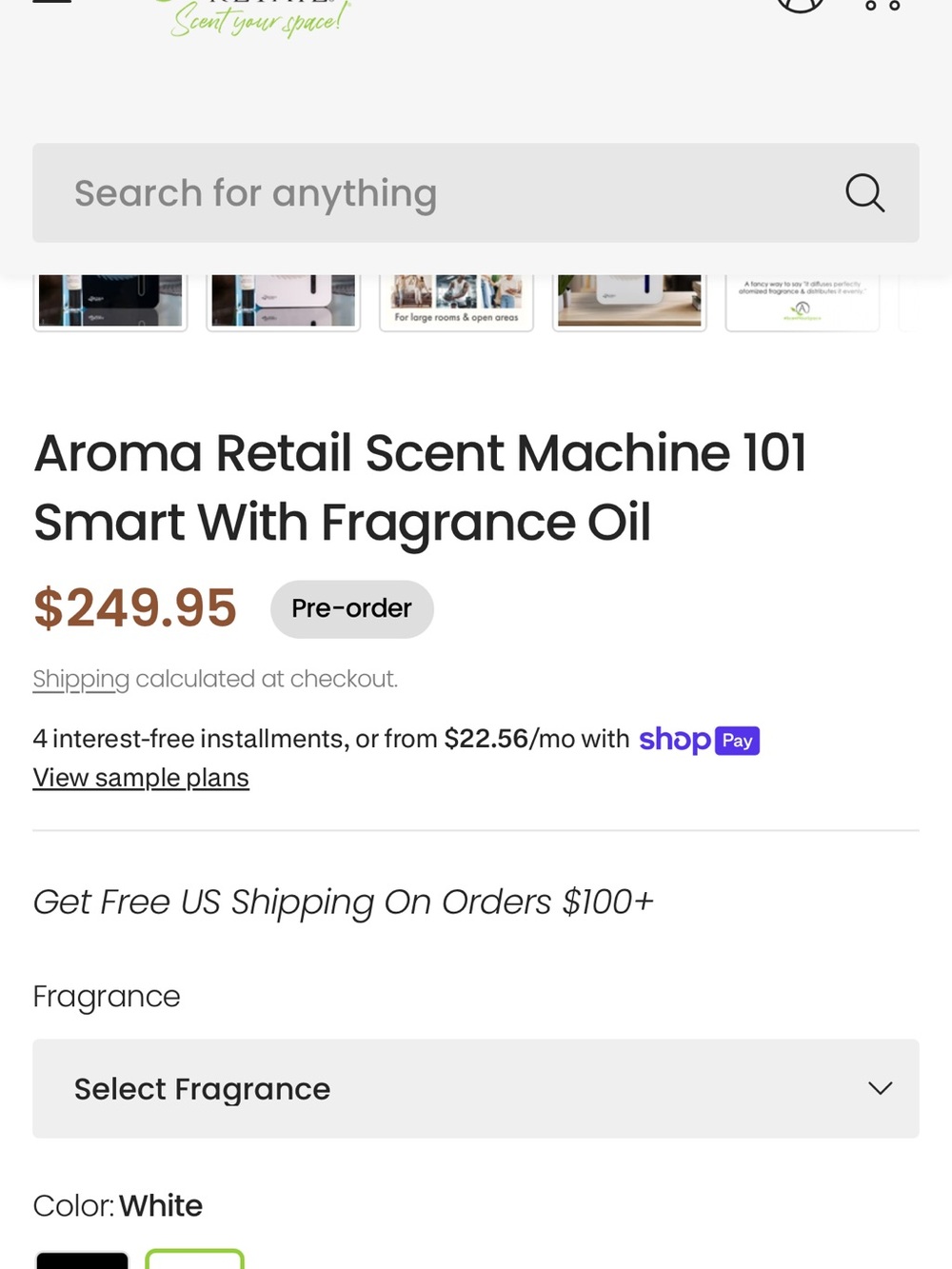 NIB AROMA RETAIL Scent Machine-101 Diffusion Machine - Picture 7 of 8